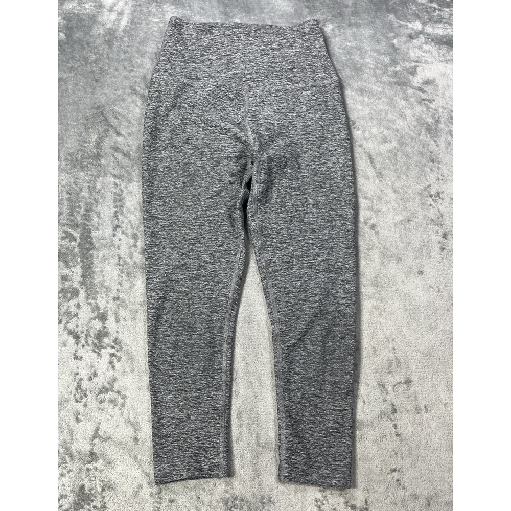 Beyond Yoga Womens Small Gray Heather Space Dye High Waisted Midi Leggings Gym